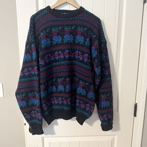 Vintage Hunt Club Wool Blend Geometric Sweater Men’s XL Tall XLT